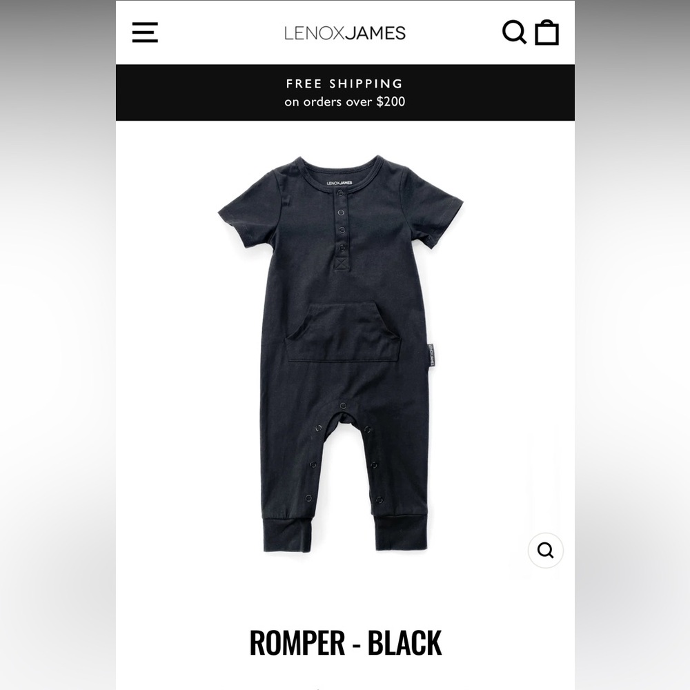 Lenox James romper in black